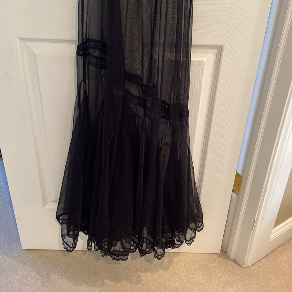 Intimately Free People Madeline Elegant Black Sheer Nightgown New - Picture 4 of 5